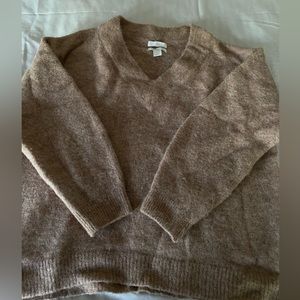 H&M  rose gold V neck sweater